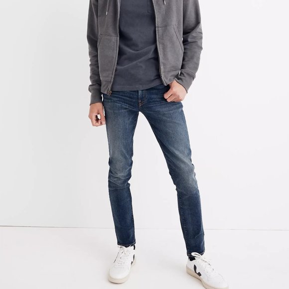NWT Madewell Skinny Jeans in Wellmoor Wash 28 x 32 - Picture 1 of 5